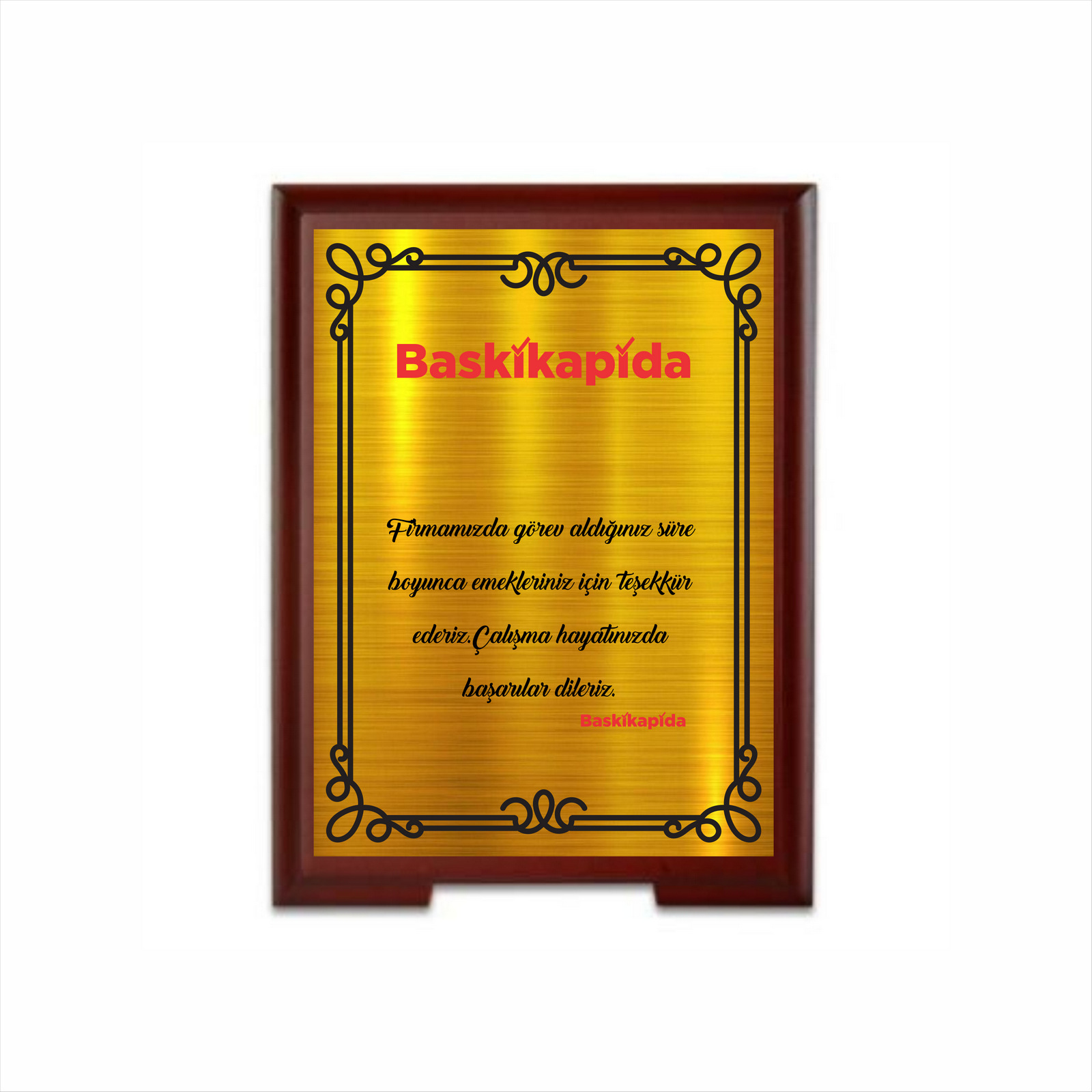 Ahşap Plaket Dikey Orta Boy(15x20)